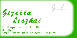 gizella liszkai business card